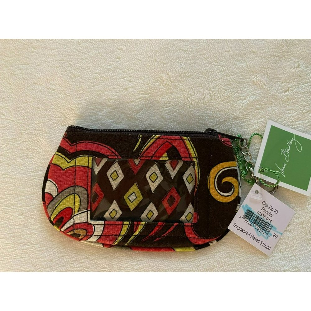 NWT Vera Bradley Clip Zip ID wallet